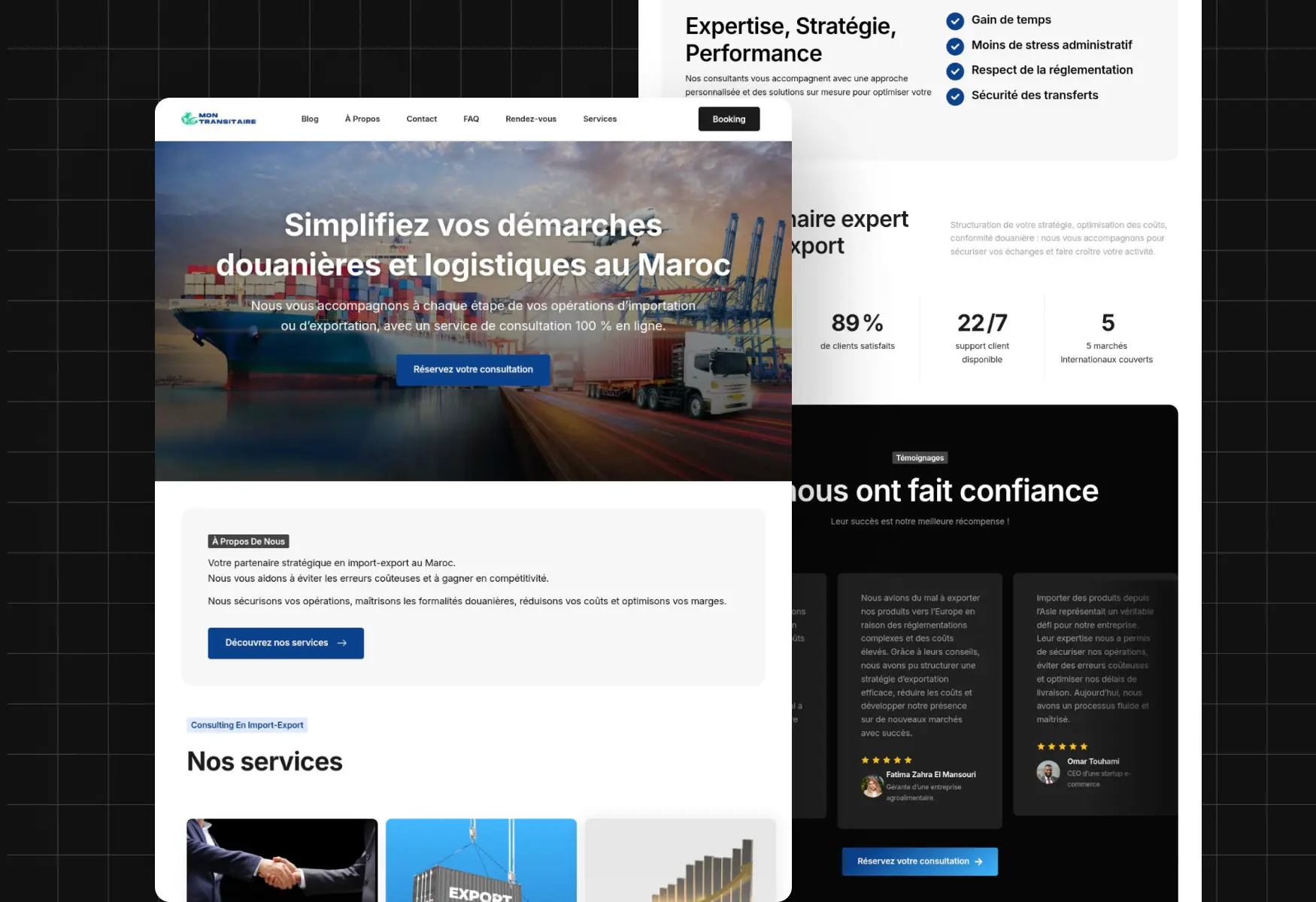 Import Export Company Website Design - Business Web Design Morocco